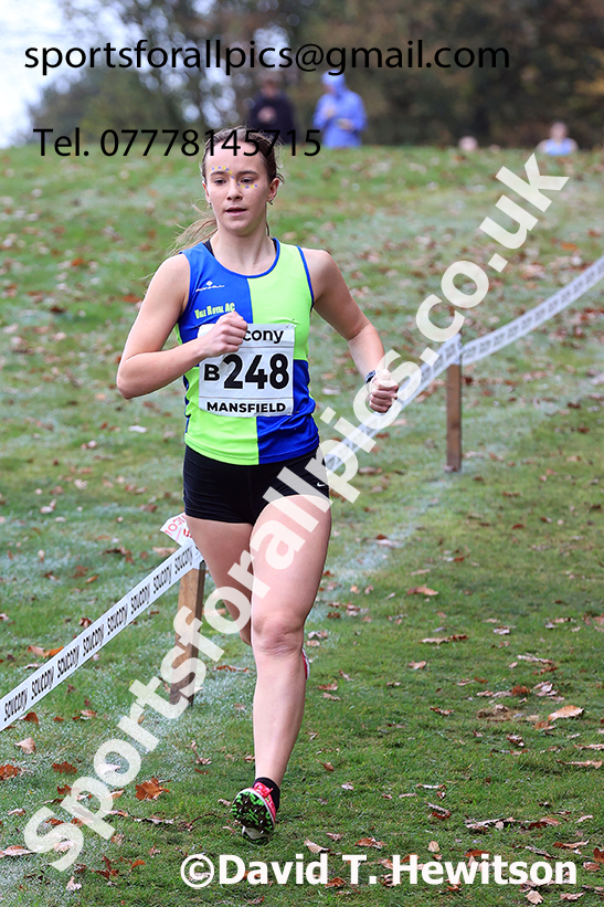 Junior Womens 2024 National Cross Country Relays, Berry Hill Park, Mansfield.   Photo: David T. Hewitson/Sports for All Pics